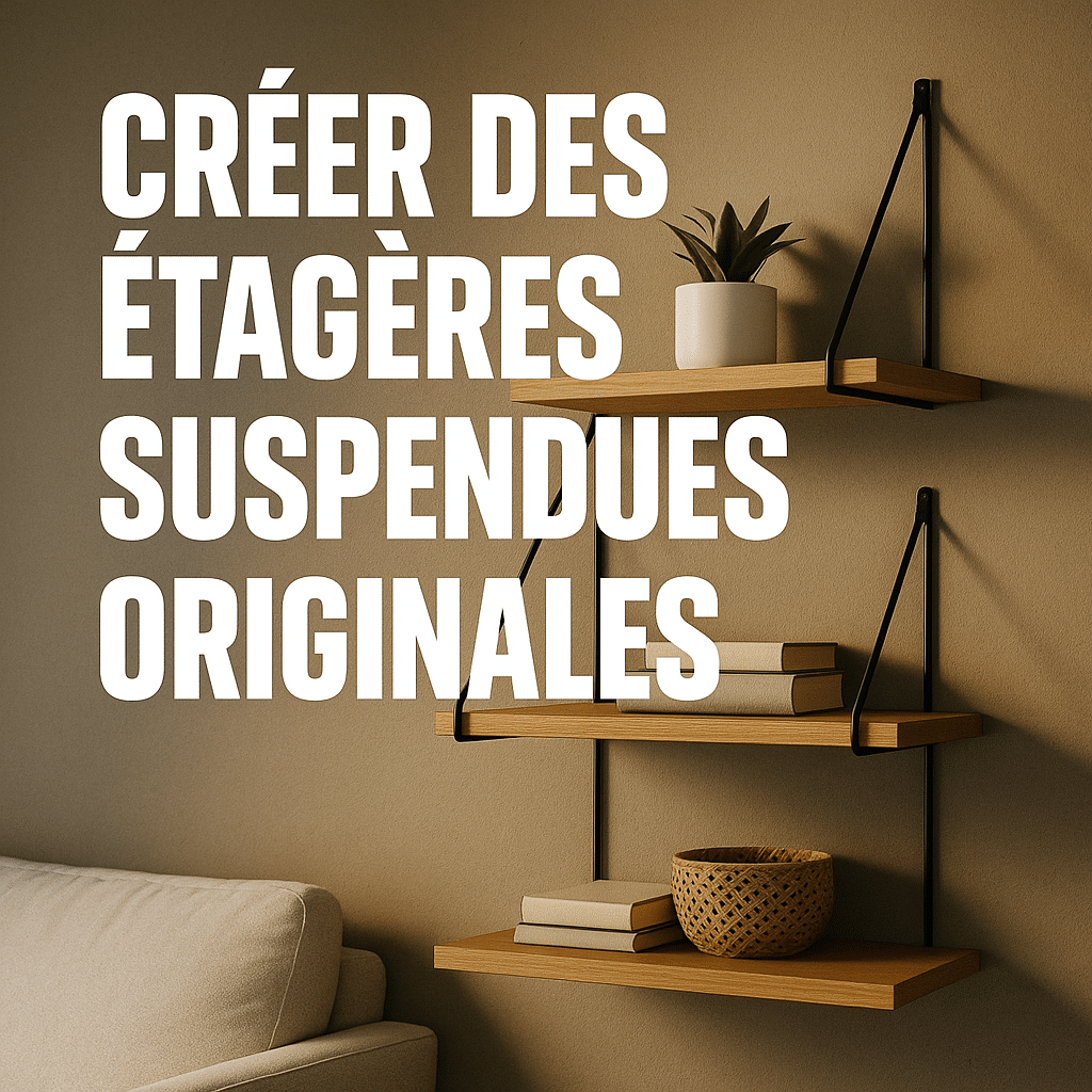 Illustration complémentaire de l’article sur Créer des étagères suspendues originales