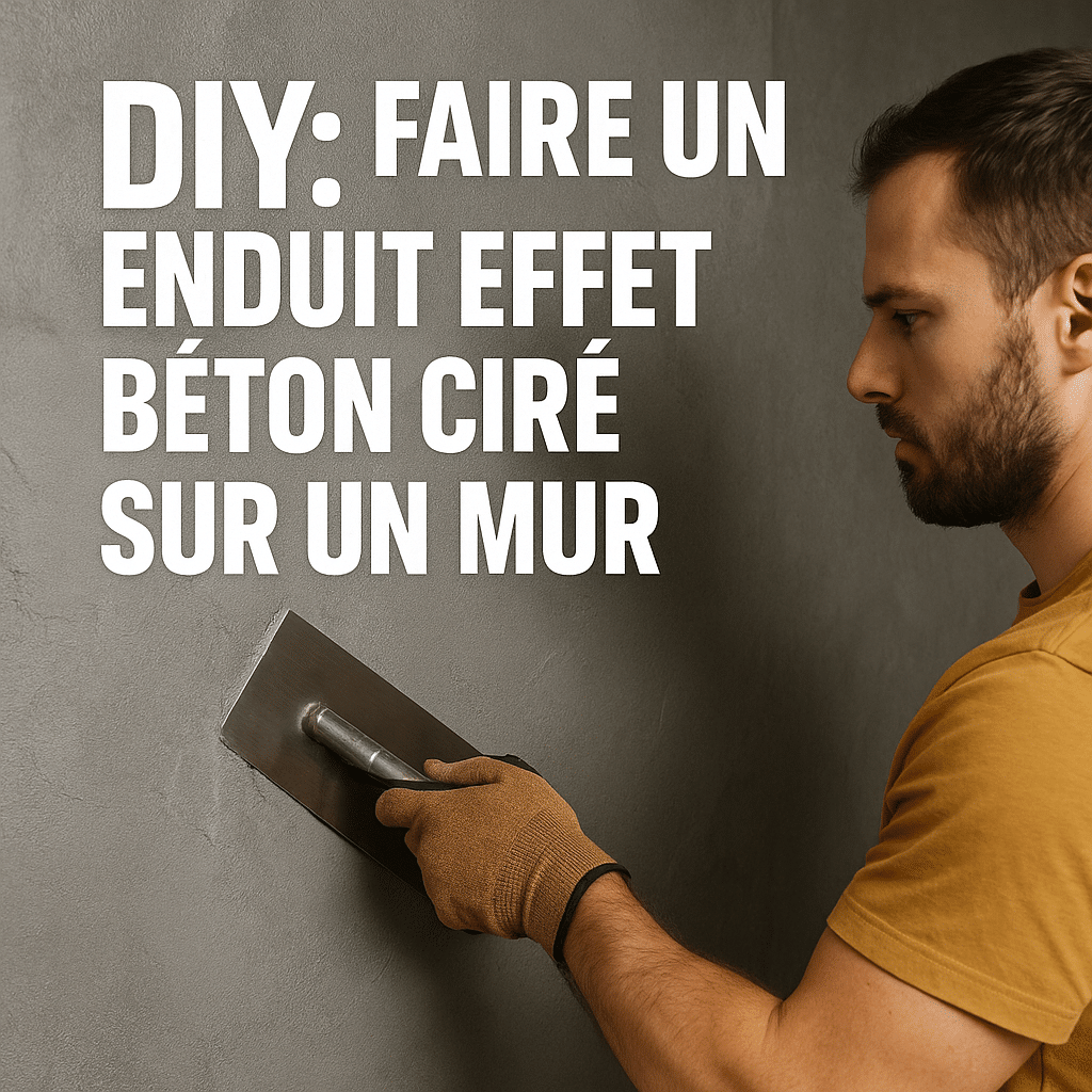 Illustration complémentaire de l’article sur DIY : faire un enduit effet béton ciré sur un mur