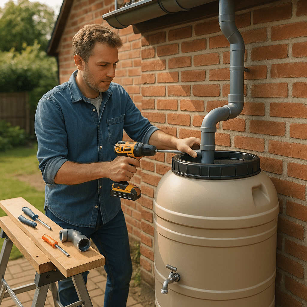 Visuel d’introduction sur Fabriquer un récupérateur d’eau de pluie maison