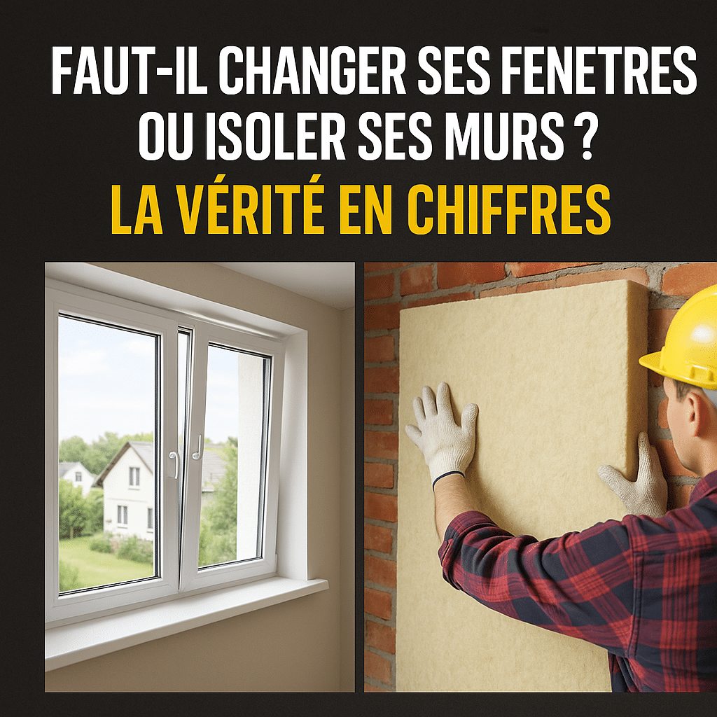 Illustration complémentaire de l’article sur Faut-il changer ses fenêtres ou isoler ses murs ? La vérité en chiffres
