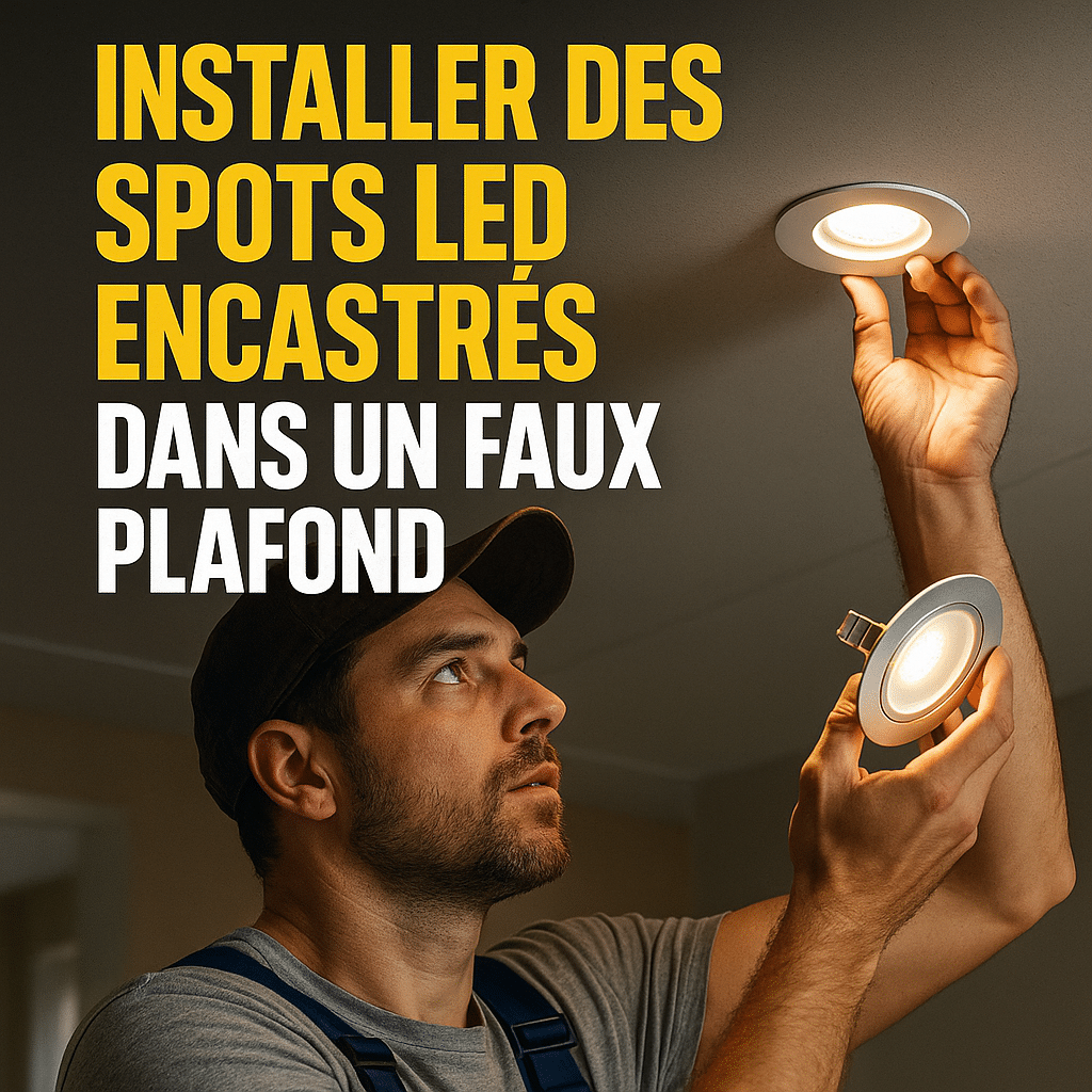 Illustration complémentaire de l’article sur Installer des spots LED encastrés dans un faux plafond