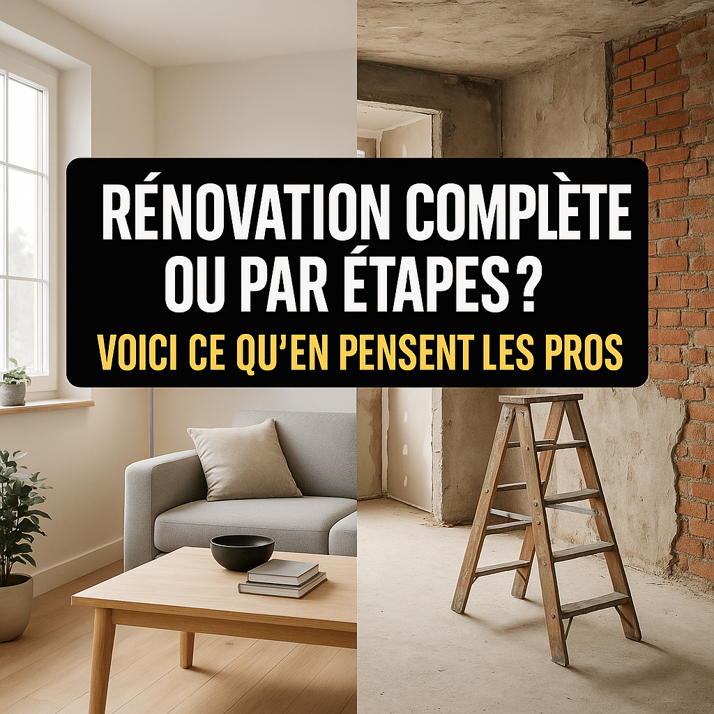 Illustration complémentaire de l’article sur Rénovation complète ou par étapes ? Voici ce qu’en pensent les pros