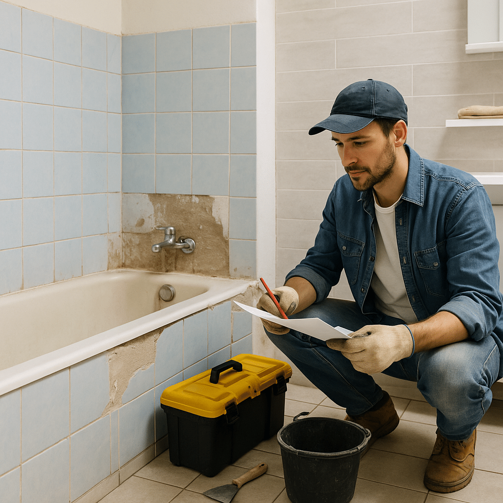 Illustration générée pour l’article : Comment rénover sa salle de bain sans exploser son budget ?