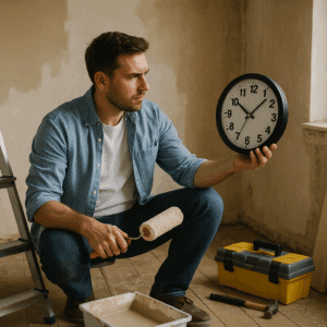 Illustration générée pour l’article : Quel est le meilleur moment pour faire ses travaux de rénovation ?
