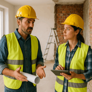 Illustration générée pour l’article : Rénovation complète ou par étapes ? Voici ce qu’en pensent les pros