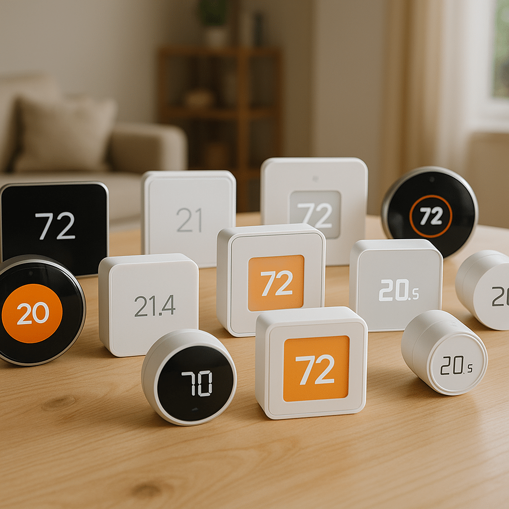 Illustration générée pour l’article : Top 10 des thermostats connectés recommandés en 2025