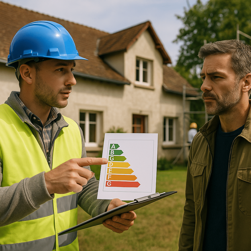 Illustration générée pour l’article : Les obligations légales de rénovation énergétique en 2025