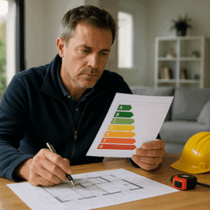 Illustration générée pour l’article : Qu’est-ce que le DPE et comment l’interpréter pour vos travaux ?