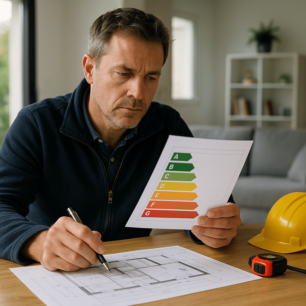 Illustration générée pour l’article : Qu’est-ce que le DPE et comment l’interpréter pour vos travaux ?