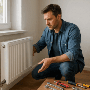Illustration générée pour l’article : Remplacer un radiateur soi-même (électrique ou à eau)