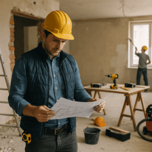 Illustration générée pour l’article : Quelles sont les étapes clés pour un chantier de rénovation réussi ?