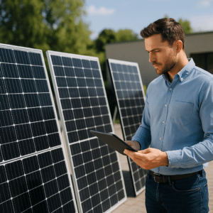 Illustration générée pour l’article : Comparateur des meilleures panneaux solaires photovoltaïques en 2026 en France