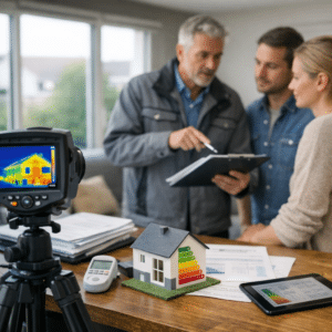 Illustration générée pour l’article : Audit énergétique 2026 : toujours obligatoire ?