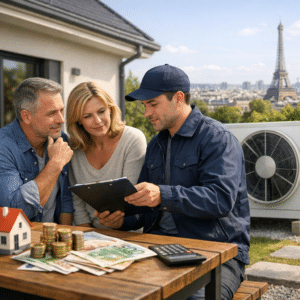 Illustration générée pour l’article : Combien coûte une pompe à chaleur en Île-de-France ?