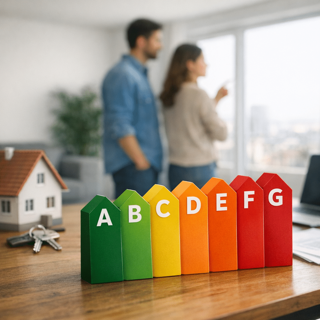 Illustration générée pour l’article : Interdiction location 2026 : quelles classes énergétiques sont concernées ?