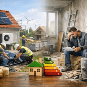 Illustration générée pour l’article : Le marché de la rénovation énergétique en 2026 : croissance ou ralentissement ?