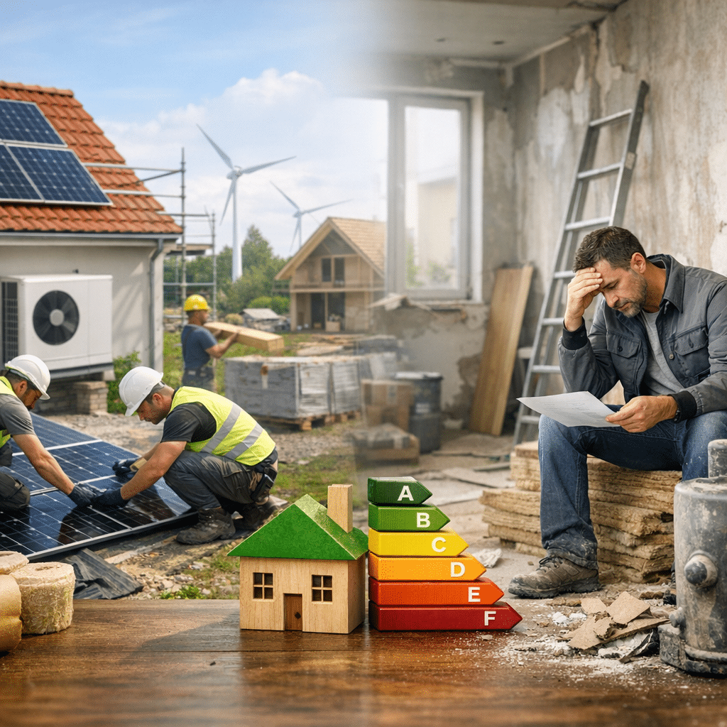 Illustration générée pour l’article : Le marché de la rénovation énergétique en 2026 : croissance ou ralentissement ?