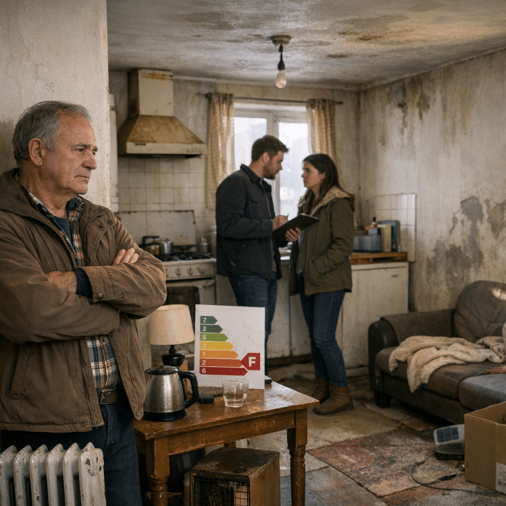 Illustration générée pour l’article : Logement classé F en 2026 : peut-on encore louer ?