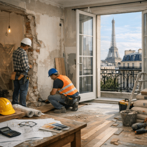 Illustration générée pour l’article : Prix rénovation maison à Paris en 2026
