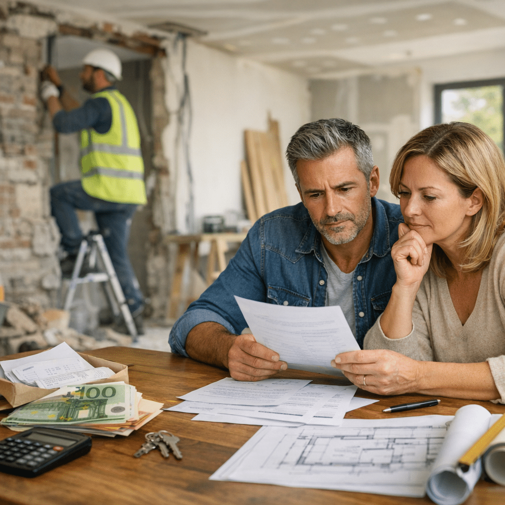 Illustration générée pour l’article : Travaux à 40 000 € en 2026 : combien reste à votre charge ?