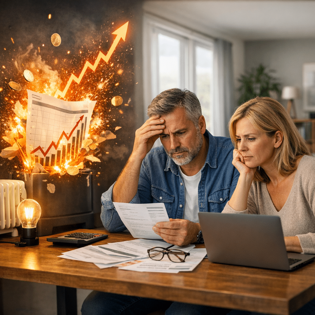 Illustration générée pour l’article : Explosion du prix de l’électricité : comment s’en protéger ?