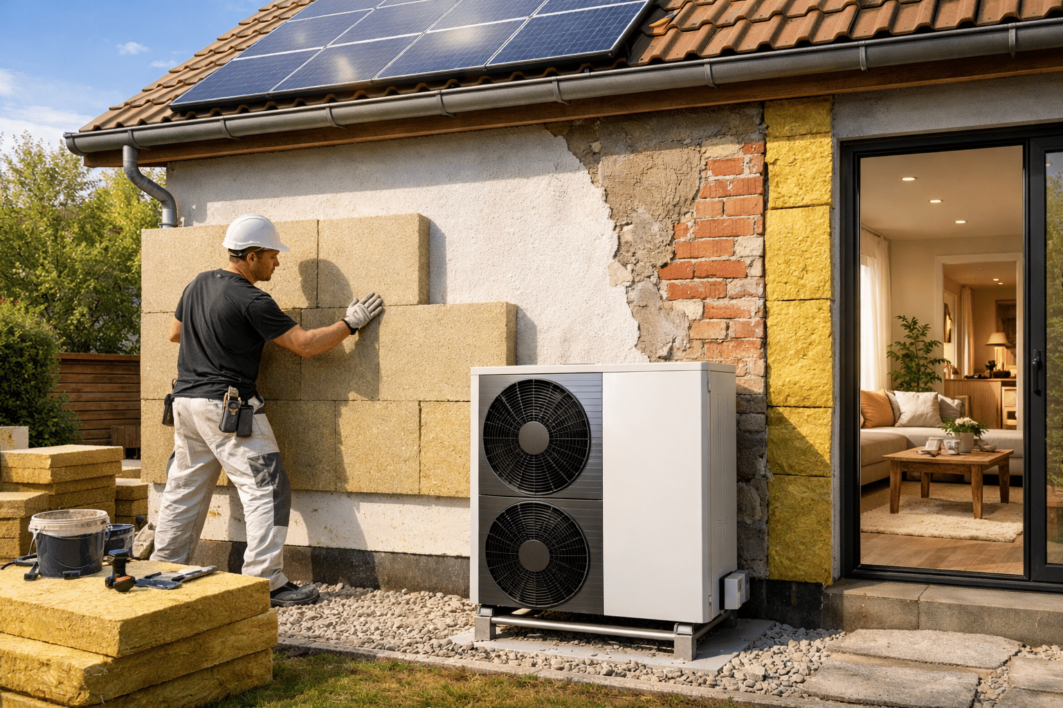 Illustration isolation extérieure ITE prix m2 - guide complet