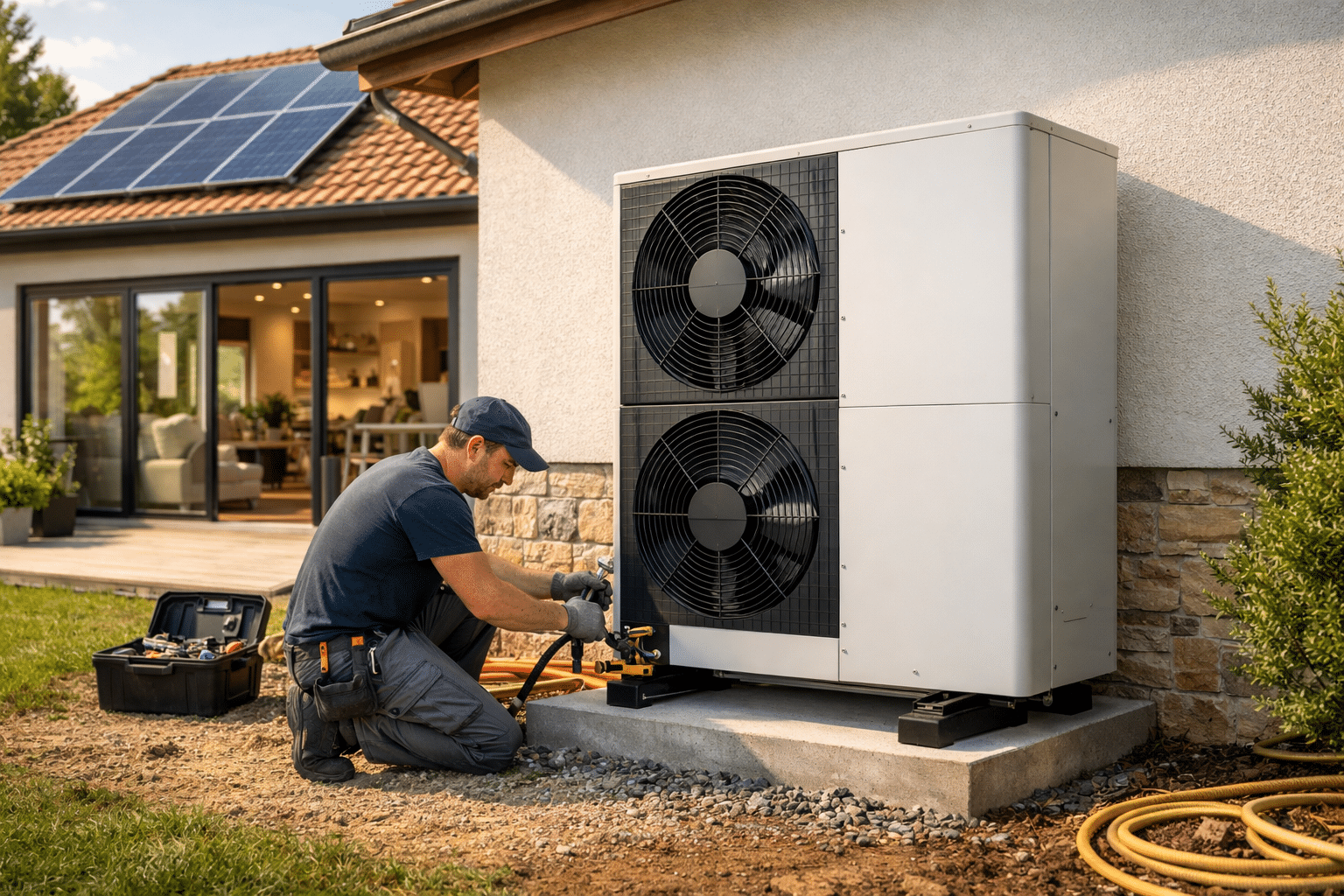 Illustration MaPrimeRénov pompe à chaleur 2026 - guide complet