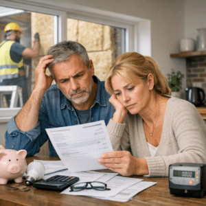 Illustration générée pour l’article : Pourquoi ma facture d’électricité augmente malgré mes travaux ?