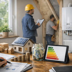 Illustration générée pour l’article : Quel est le retour sur investissement réel d’une rénovation énergétique ?