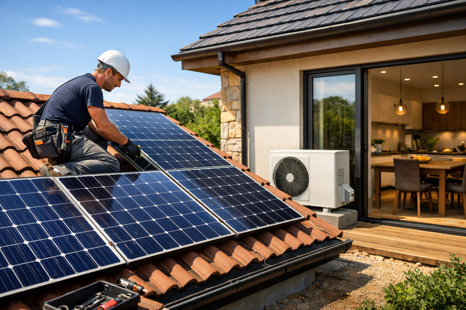 Illustration panneaux solaires autoconsommation guide - guide complet