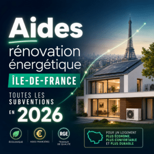 Illustration générée pour l’article : Aides rénovation énergétique Île-de-France : toutes les subventions en 2026