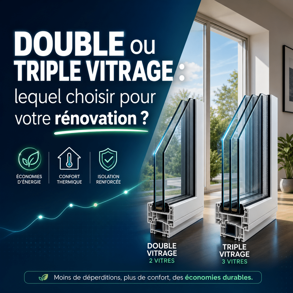 Double ou triple vitrage : lequel choisir pour votre rénovation ?