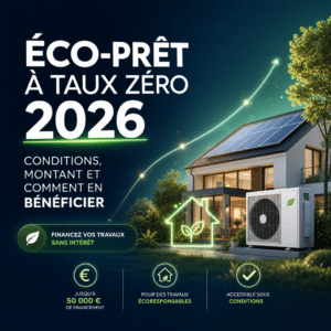 Illustration générée pour l’article : Éco-prêt à taux zéro 2026 : conditions, montant et comment en bénéficier