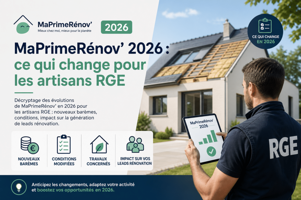 MaPrimeRénov 2026 artisan RGE : ce qui change vraiment