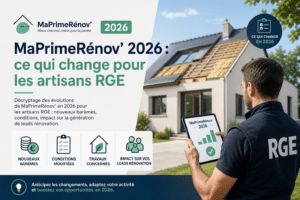 MaPrimeRénov 2026 artisan RGE : ce qui change vraiment