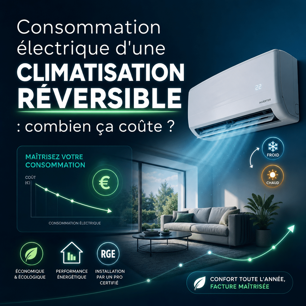 Consommation électrique d’une climatisation réversible : combien ça coûte ?