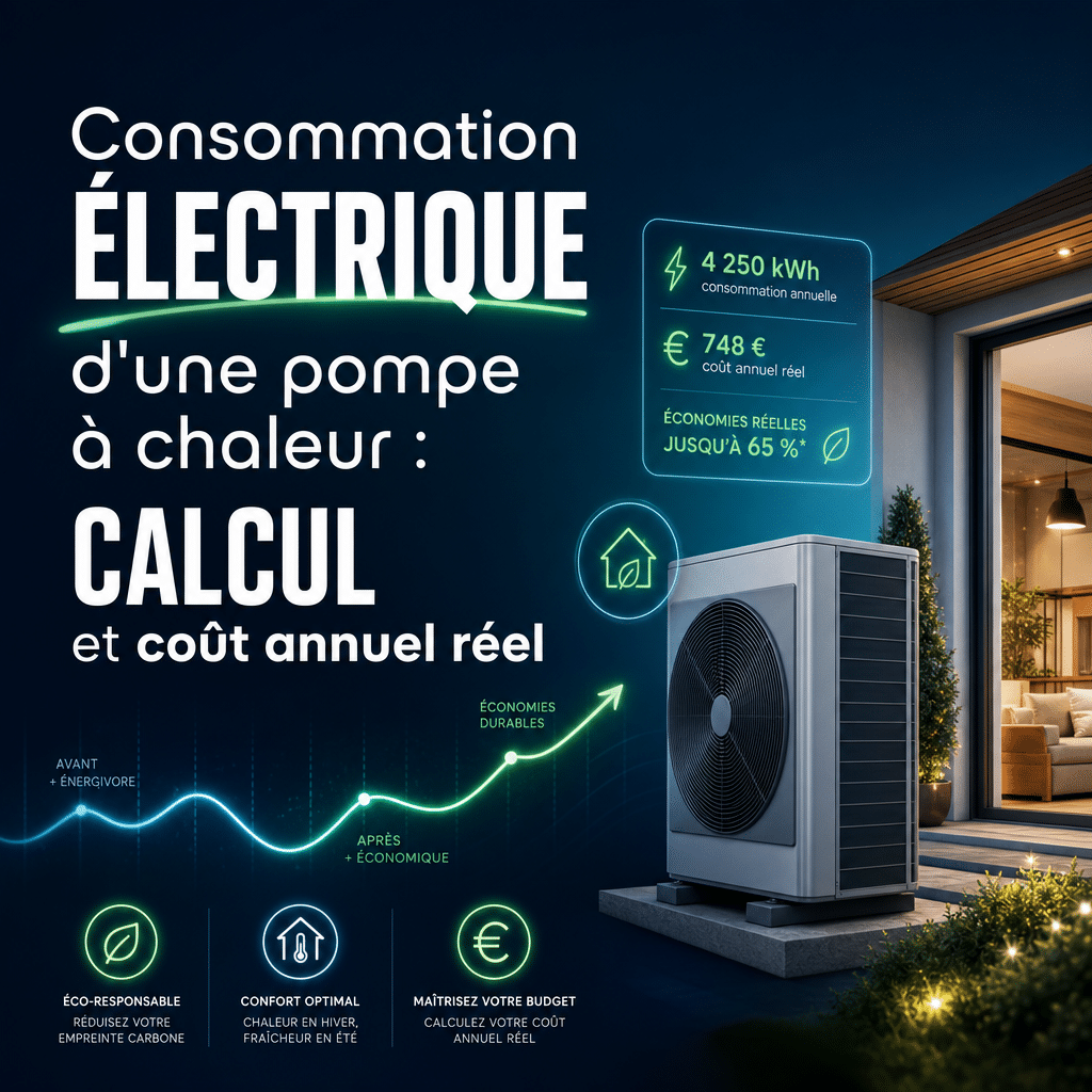 Consommation électrique d’une pompe à chaleur : calcul et coût annuel réel
