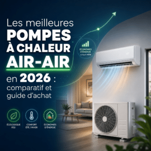 Illustration générée pour l’article : Les meilleures pompes à chaleur air-air en 2026 : comparatif et guide d'achat
