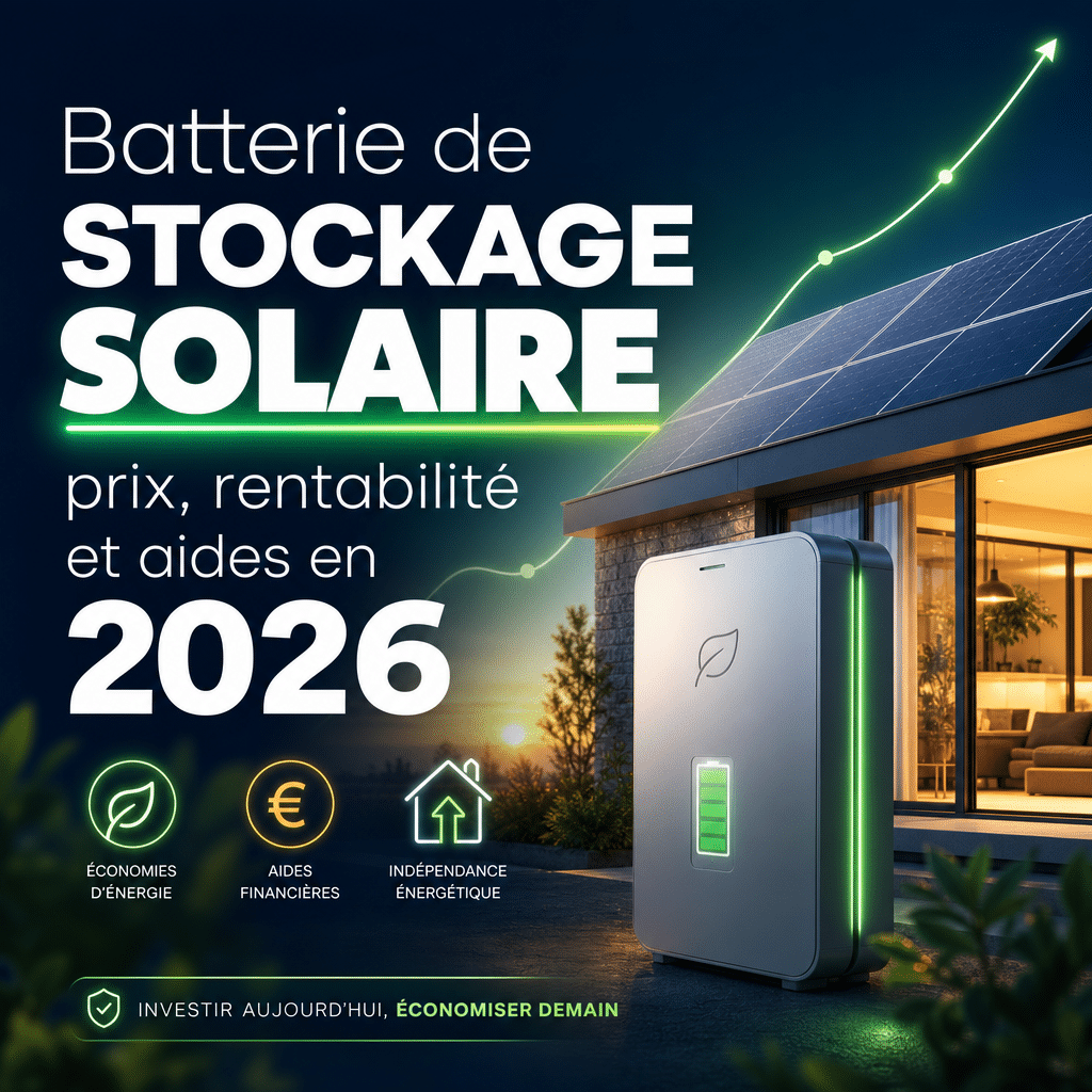 Batterie de stockage solaire : prix, rentabilité et aides en 2026