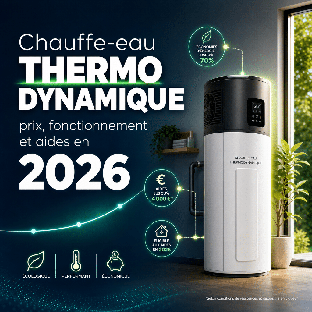 Chauffe-eau thermodynamique : prix, fonctionnement et aides en 2026