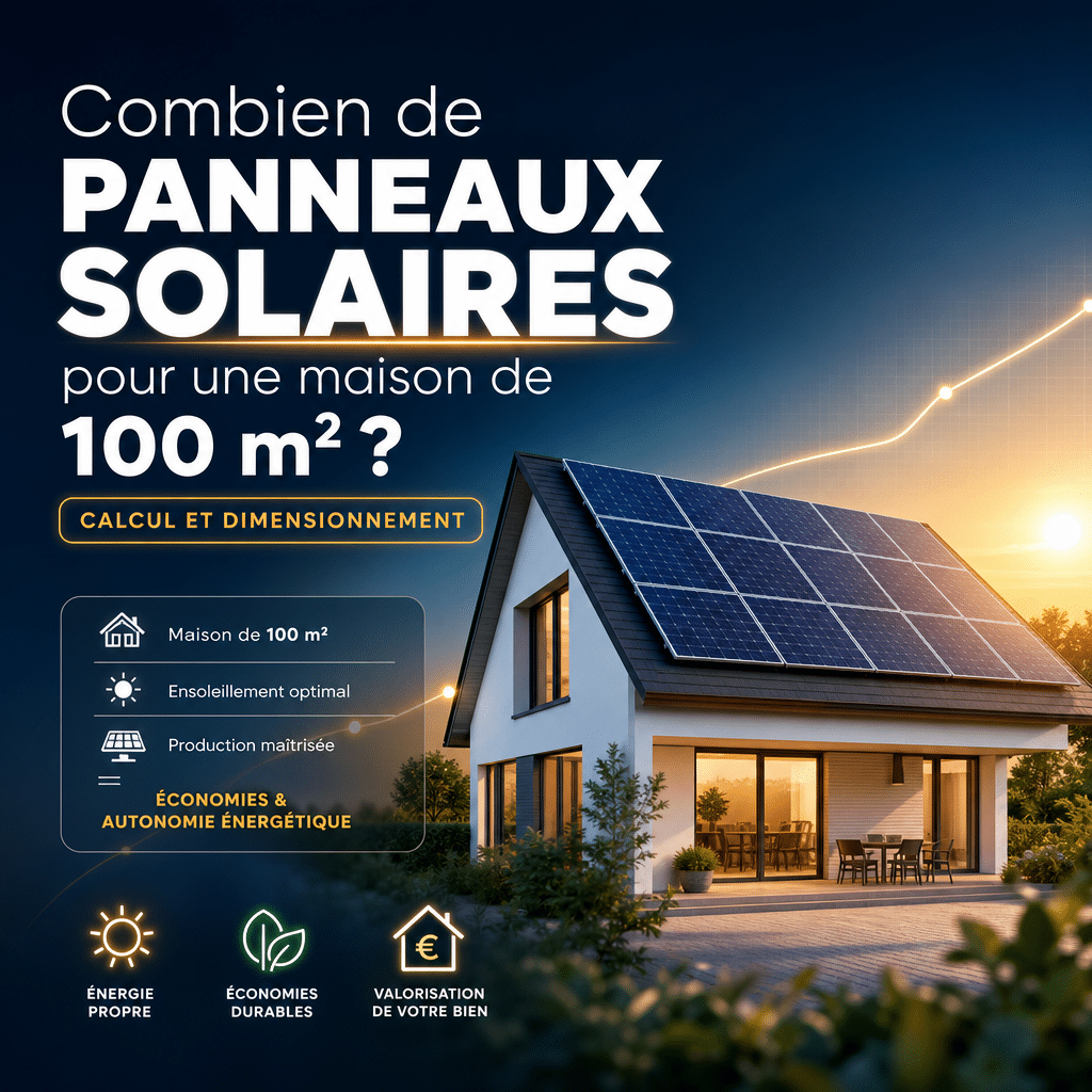 Combien de panneaux solaires pour une maison de 100 m² ? Calcul et dimensionnement