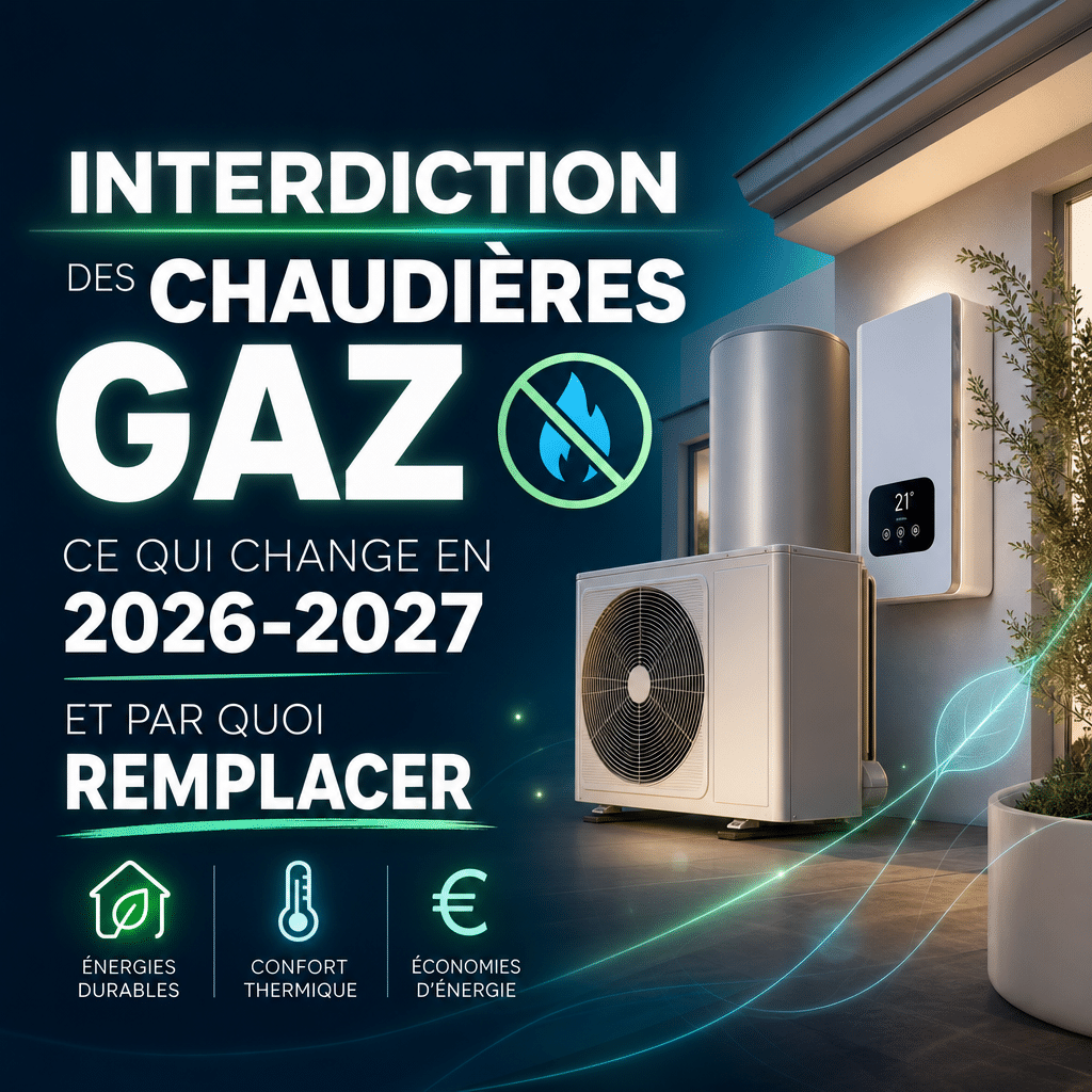 Interdiction des chaudières gaz : ce qui change en 2026-2027 et par quoi remplacer