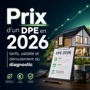 Illustration générée pour l’article : Prix d'un DPE en 2026 : tarifs, validité et déroulement du diagnostic
