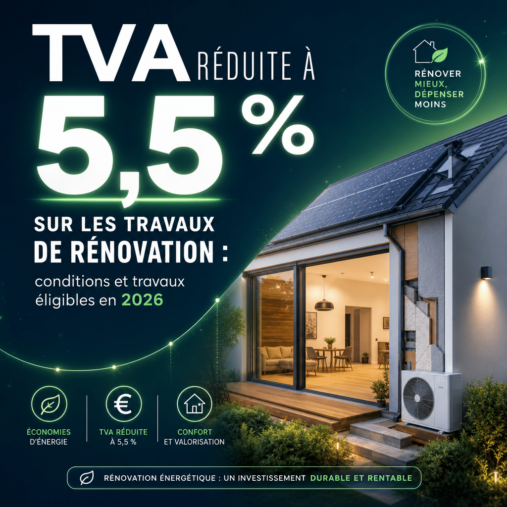 TVA réduite à 5,5 % sur les travaux de rénovation : conditions et travaux éligibles en 2026