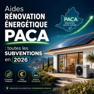 Illustration générée pour l’article : Aides rénovation énergétique PACA : toutes les subventions en 2026