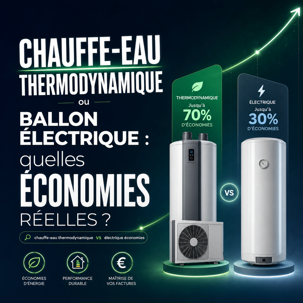 Chauffe-eau thermodynamique ou ballon électrique : quelles économies réelles ?