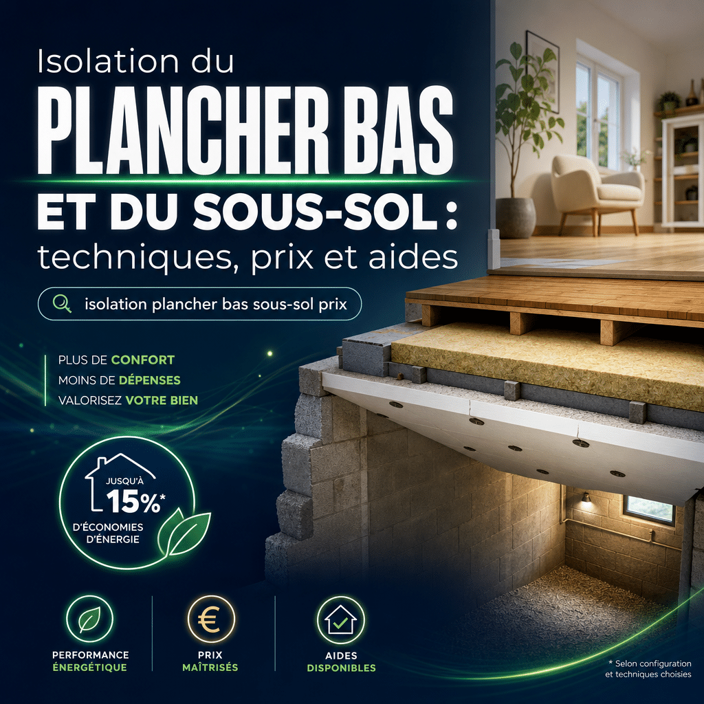 Isolation du plancher bas et du sous-sol : techniques, prix et aides