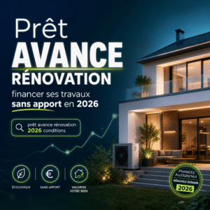 Illustration générée pour l’article : Prêt avance rénovation : financer ses travaux sans apport en 2026